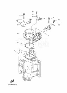 F250DETU drawing THROTTLE-BODY