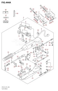 DF40 From 04001F-251001 (E01)  2002 drawing TILLER HANDLE (DF40QH,DF50QH,DF50WQH,DF50TH)