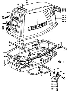 DT16 From D-10001 ()  1983 drawing ENGINE COVER (DT20, DT25)