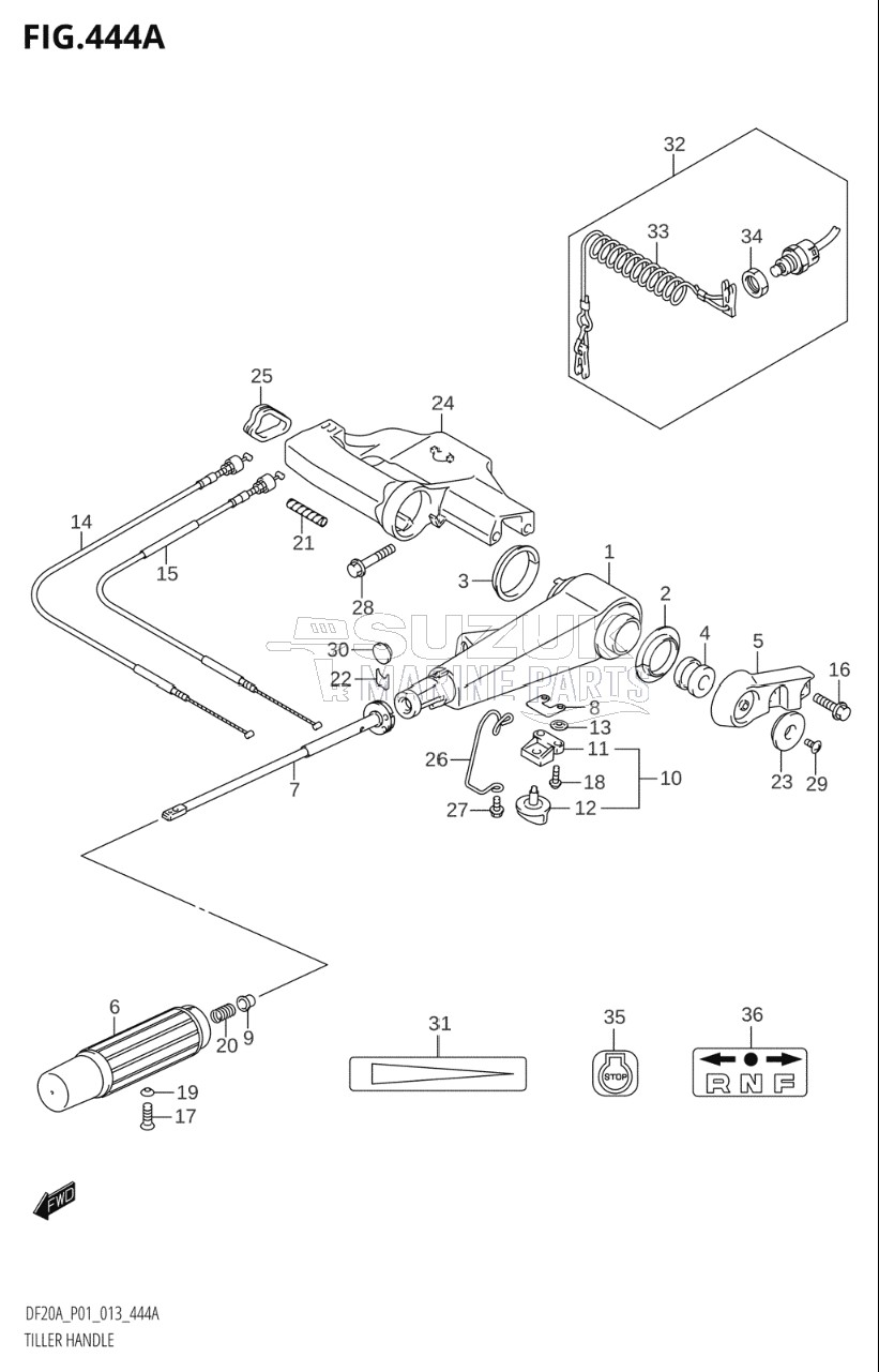 TILLER HANDLE (DF9.9B:P01)