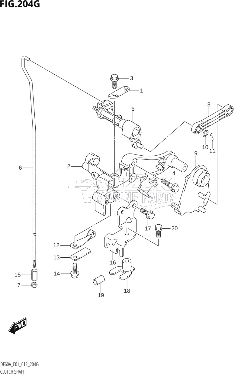 CLUTCH SHAFT (DF60A:E40)