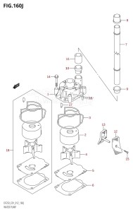 DF200Z From 20002Z-210001 (E01 E40)  2012 drawing WATER PUMP (DF250T:E01)