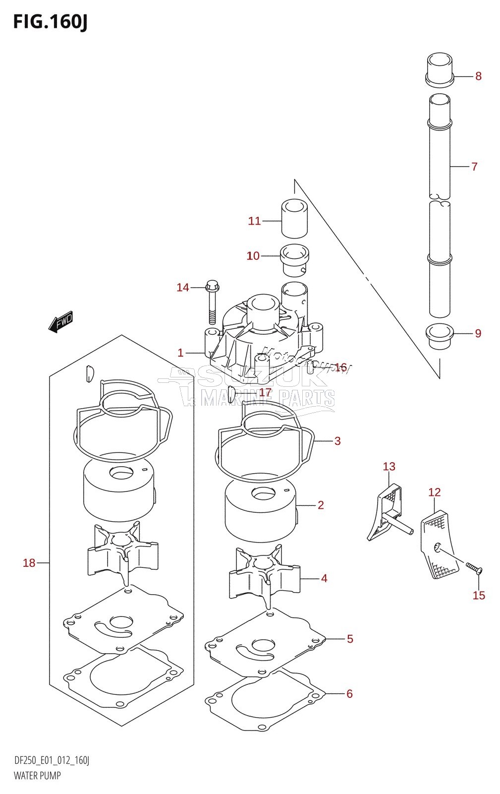 WATER PUMP (DF250T:E01)