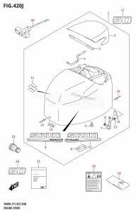 DF40A From 04003F-240001 (E01 E11)  2022 drawing ENGINE COVER ((DF50A,DF50AVT):E03:020)