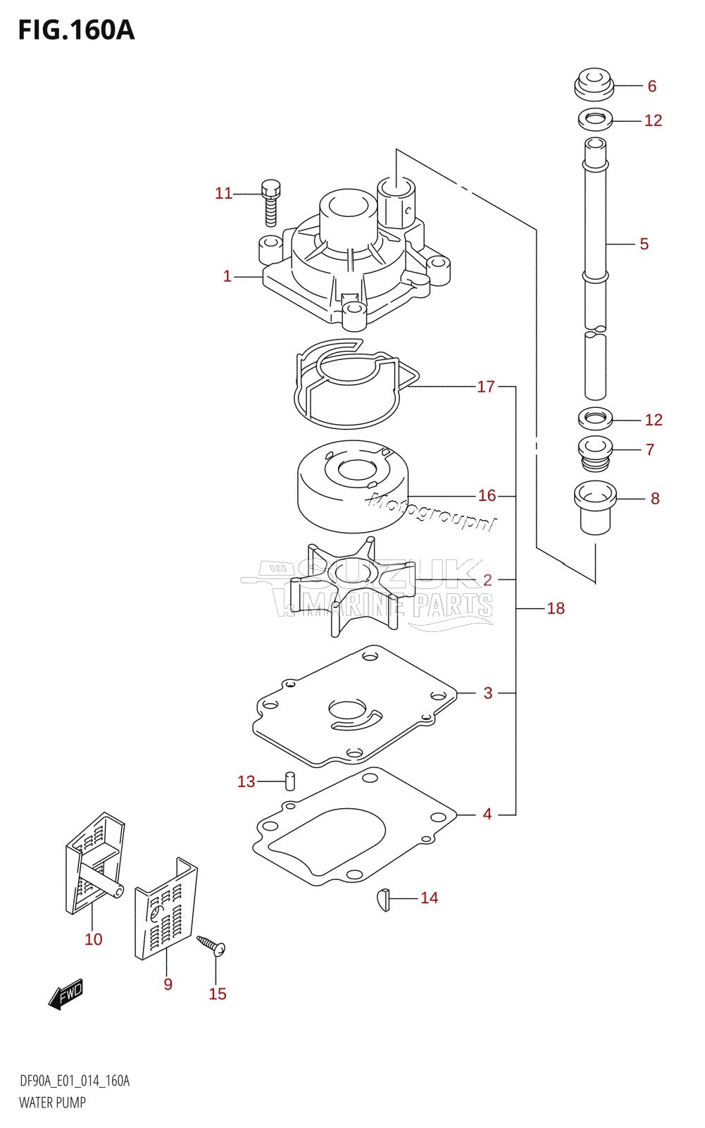 WATER PUMP (DF70A:E01)