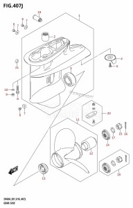 DF50A From 05003F-610001 (E01)  2016 drawing GEAR CASE (DF60AQH:E01)