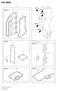 DF100 From 10002F-210001 (E03)  2012 drawing OPT:GASKET SET