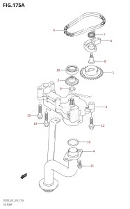 DF225T From 22503F-410001 (E01 E40)  2014 drawing OIL PUMP