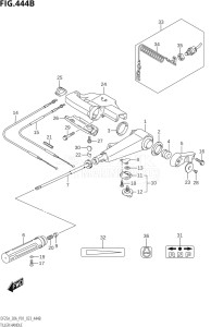 02504F-340001 (2023) 25hp P01-Gen. Export 1 (DF25A    DF25AT    DF25ATH    DT25K) DF25A drawing TILLER HANDLE (DF25ATH,DF30A,DF30ATH)