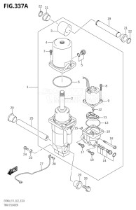 07003F-240001 (2022) 70hp E11 E40-Gen. Export 1-and 2 (DF70AT  DF70ATH  DF70ATH) DF70A drawing TRIM CYLINDER (020,021)