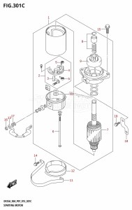 DF30A From 03003F-510001 (P01 P40)  2015 drawing STARTING MOTOR (DF25AT:P01)