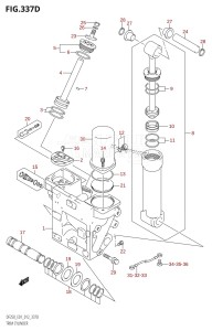 DF225Z From 22503Z-210001 (E01 E40)  2012 drawing TRIM CYLINDER (DF200Z:E40:X-TRANSOM)