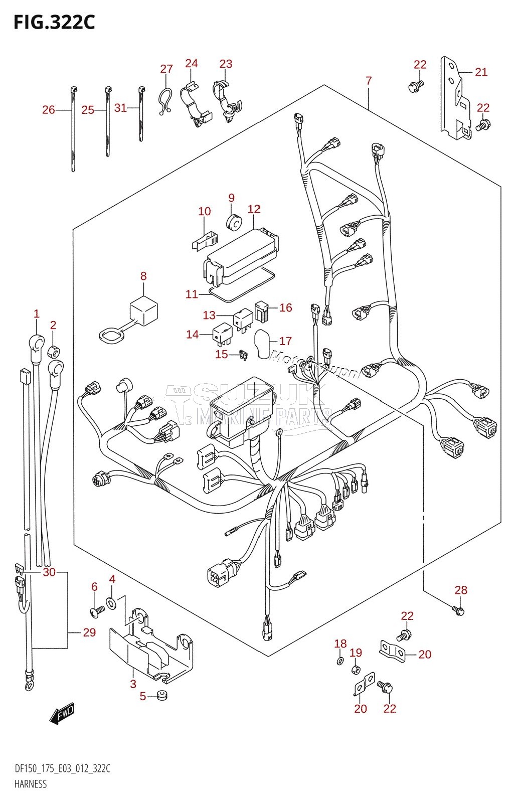 HARNESS (DF175T:E03)