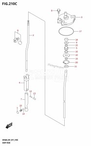 DF40A From 04004F-710001 (E34-Italy)  2017 drawing SHIFT ROD (DF60AVT:E01)