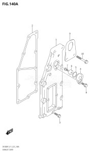 20003P-340001 (2023) 200hp E11 E40-Gen. Export 1-and 2 (DF200AP   DF200AP    DF200AP) DF200AP drawing EXHAUST COVER