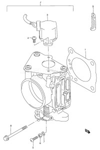 DT140 From 14002-861001 ()  1999 drawing THROTTLE BODY (DT115S /​ DT140EPI)