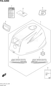 00403F-240001 (2022) 4hp P03-U.S.A (DF4A) DF4A drawing ENGINE COVER (DF6A:020)