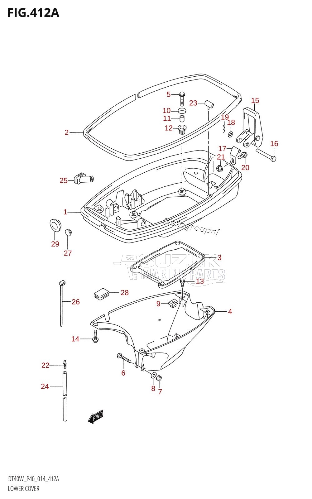 LOWER COVER (DT40W:P40)