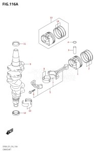 05003F-610001 (2016) 50hp E01-Gen. Export 1 (DF50A  DF50ATH) DF50A drawing CRANKSHAFT