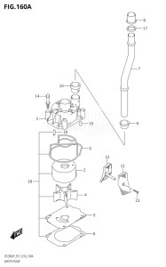 15003P-810001 (2018) 150hp E01 E40-Gen. Export 1 - Costa Rica (DF150AP) DF150AP drawing WATER PUMP (E01)