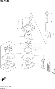 03003F-610001 (2016) 30hp P01 P40-Gen. Export 1 (DF30A  DF30AQ  DF30AR  DF30AT  DF30ATH  DT30  DT30R) DF30A drawing WATER PUMP (DF25AR:P01)