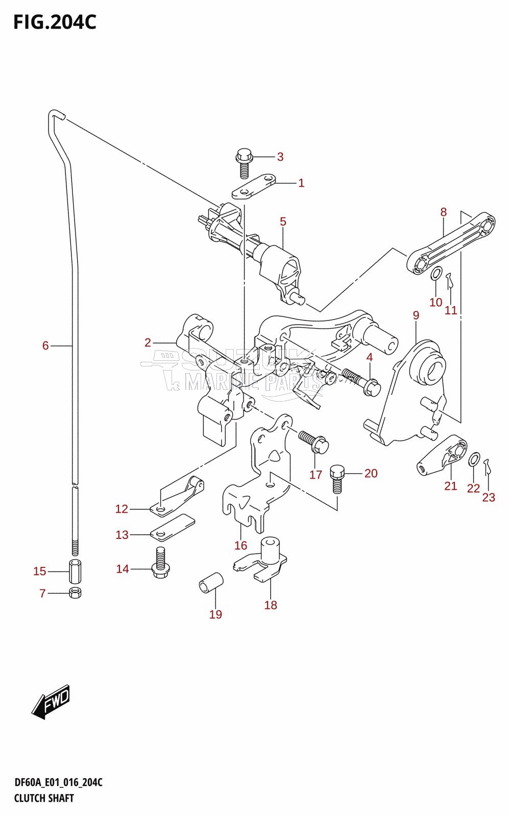 CLUTCH SHAFT (DF40ATH:E01)