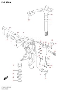 DF115BZ From 11506Z-340001 (E11 E40)  2023 drawing SWIVEL BRACKET (DF140BT,DF140BZ)