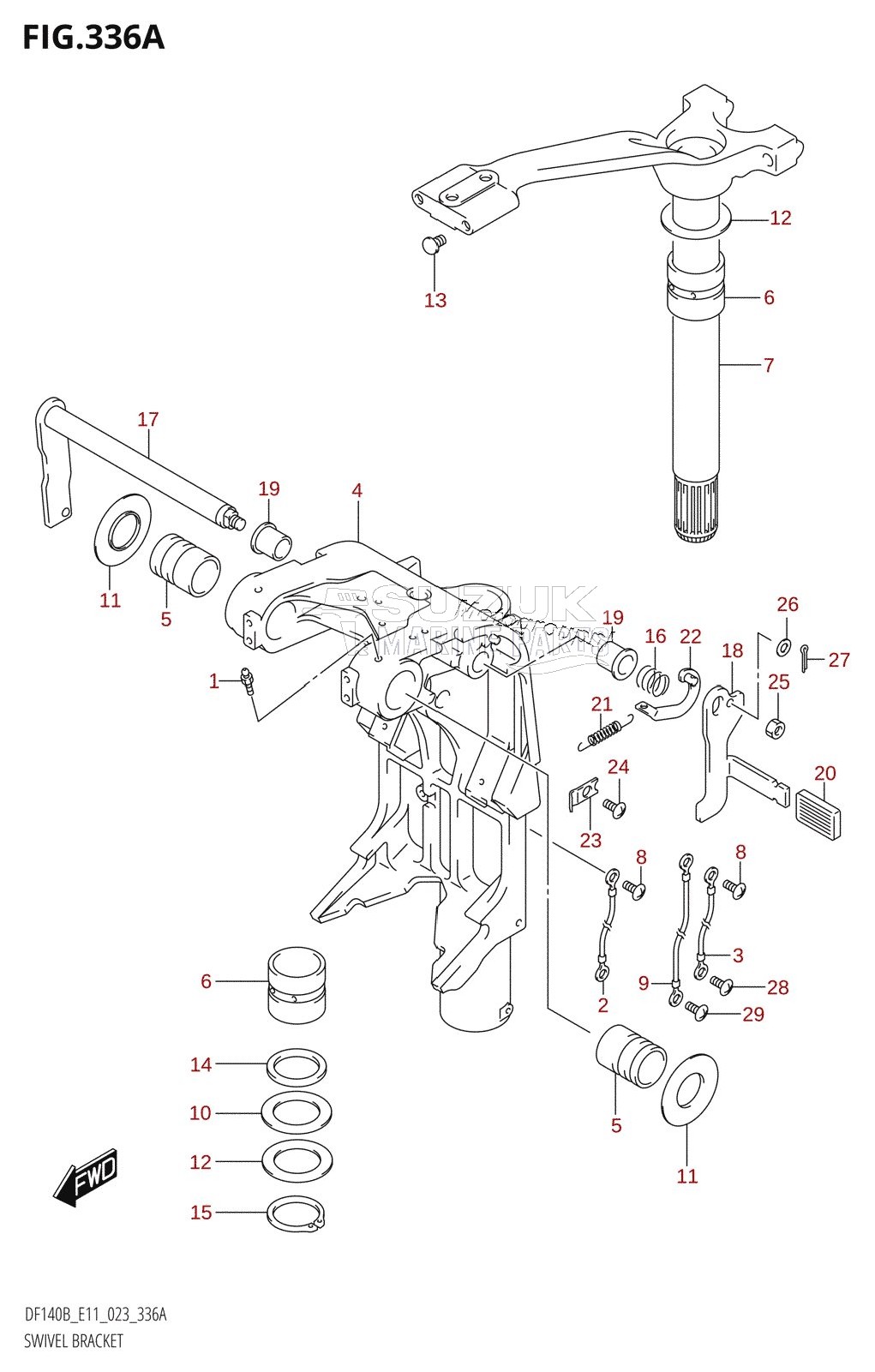 SWIVEL BRACKET (DF140BT,DF140BZ)