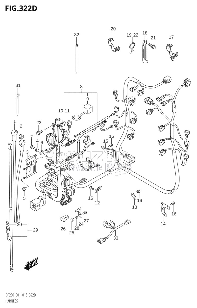 HARNESS (DF200Z:E40)