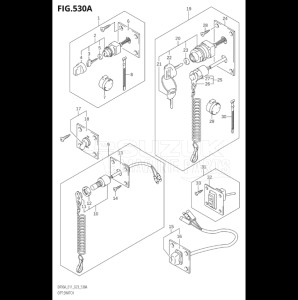 07003F-340001 (2023) 70hp E11 E40-Gen. Export 1-and 2 (DF70A  DF70AT  DF70ATH) DF70A drawing OPT:SWITCH (SEE NOTE)