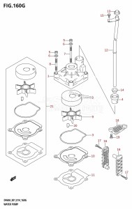 DF50A From 05003F-410001 (E01)  2014 drawing WATER PUMP (DF60A:E01)