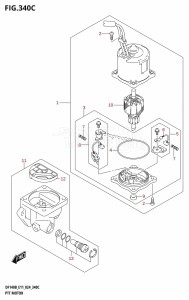 DF140BT From 14005F-440001 (E11 - E40)  2024 drawing PTT MOTOR (DF115BSS)