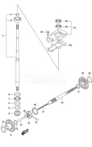 Outboard DF 9.9B drawing Transmission - Manual Start