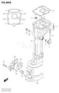 00994F-610001 (2016) 9.9hp P03-U.S.A (DF9.9A  DF9.9AR) DF9.9A drawing DRIVE SHAFT HOUSING