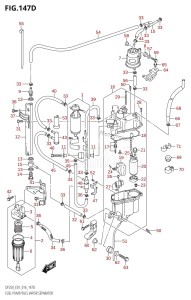 DF250Z From 25003Z-610001 (E40)  2016 drawing FUEL PUMP /​ FUEL VAPOR SEPARATOR (DF200Z:E40)