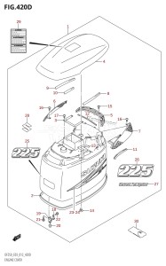 DF225Z From 22503Z-210001 (E03)  2012 drawing ENGINE COVER (DF225Z:E03)