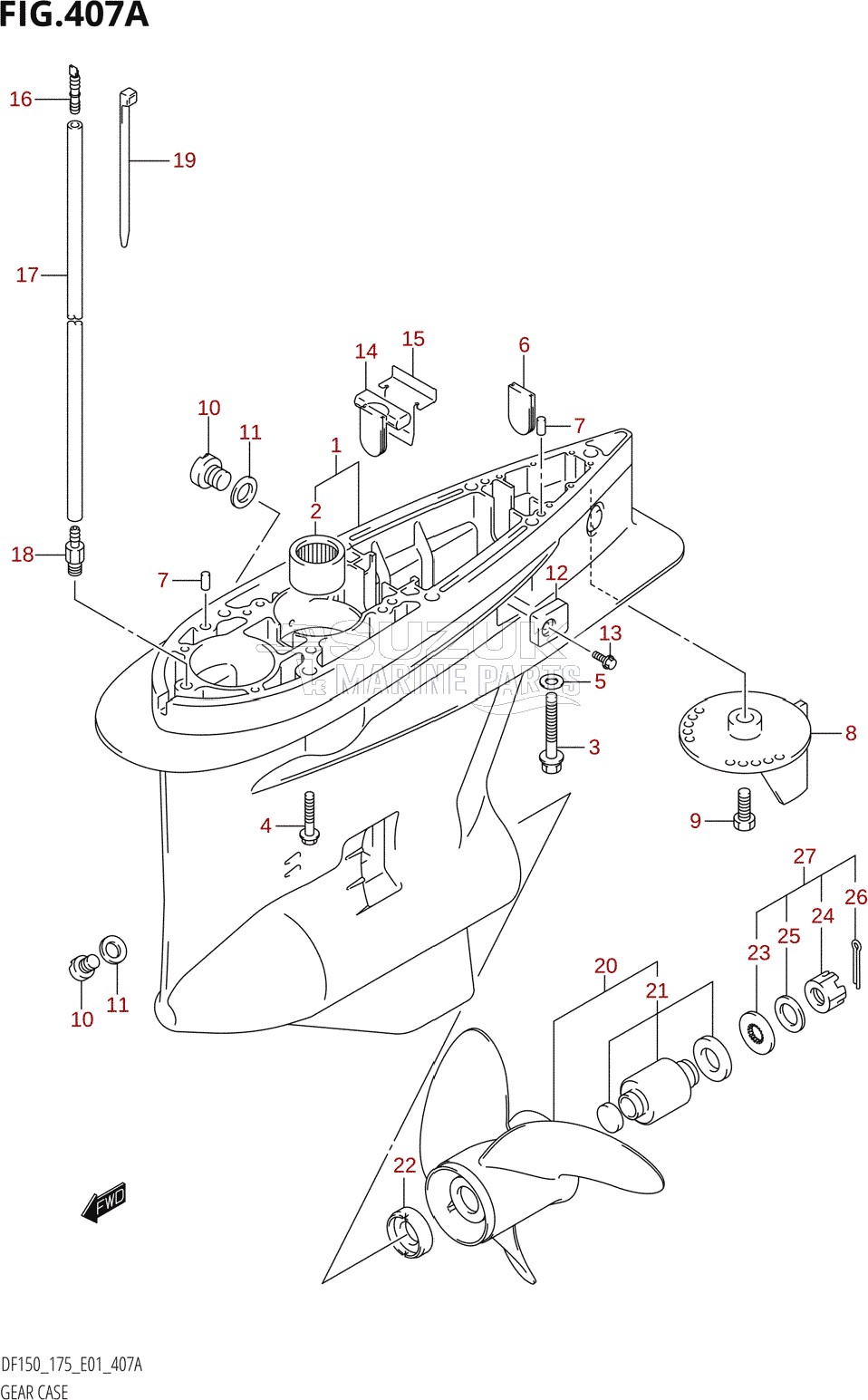 GEAR CASE (DF150T,DF150WT,DF175T)