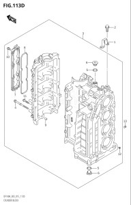 14003Z-610001 (2016) 140hp E03-USA (DF140AZ) DF140AZ drawing CYLINDER BLOCK (DF140AT:E03)