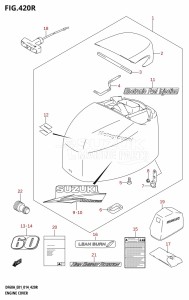 DF60A From 06003F-410001 (E01 E40)  2014 drawing ENGINE COVER (DF60AVT:E01)