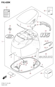 DF140AZ From 14003Z-610001 (E03)  2016 drawing ENGINE COVER (DF115AST:E03)