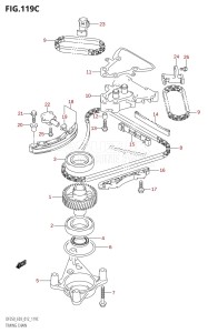 DF250ST From 25004F-210001 (E03)  2012 drawing TIMING CHAIN (DF225T:E03)