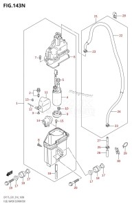 DF150ZG From 15002Z-410001 (E40)  2014 drawing FUEL VAPOR SEPARATOR (DF175Z:E01)