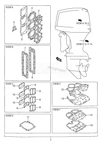 DT150 From 15001-011001 ()  1990 drawing OPTIONAL : GASKET SET (DT150 /​ 175 /​ 200)