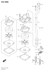 DF50A From 05003F-040001 (E01)  2020 drawing WATER PUMP (DF60AVT:E01)