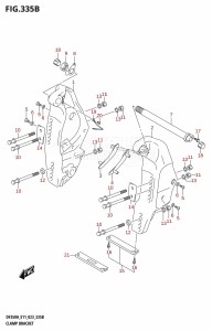 DF300B From 30003F-340001 (E11)  2023 drawing CLAMP BRACKET (DF350AMD,DF300BMD)