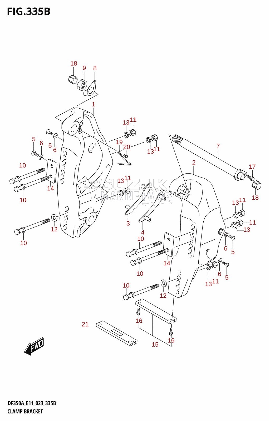 CLAMP BRACKET (DF350AMD,DF300BMD)