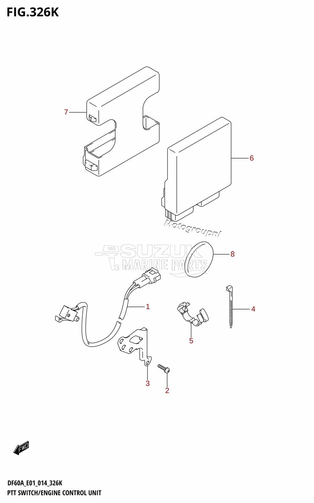 PTT SWITCH /​ ENGINE CONTROL UNIT (DF60AQH:E40)