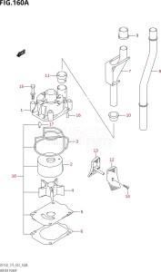 17501Z-880001 (2008) 175hp E01-Gen. Export 1 (DF175ZK8) DF175Z drawing WATER PUMP