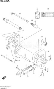 03003F-040001 (2020) 30hp P01 P40-Gen. Export 1 (DF30A  DF30AQ  DF30AR  DF30AT  DF30ATH) DF30A drawing CLAMP BRACKET (DF25A,DF25AR,DF30AR)