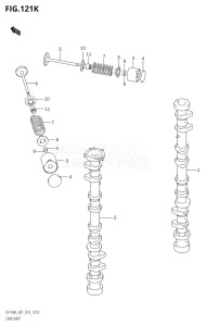 14003Z-410001 (2014) 140hp E01-Gen. Export 1 (DF140AZ) DF140AZ drawing CAMSHAFT (DF140AZ:E40)